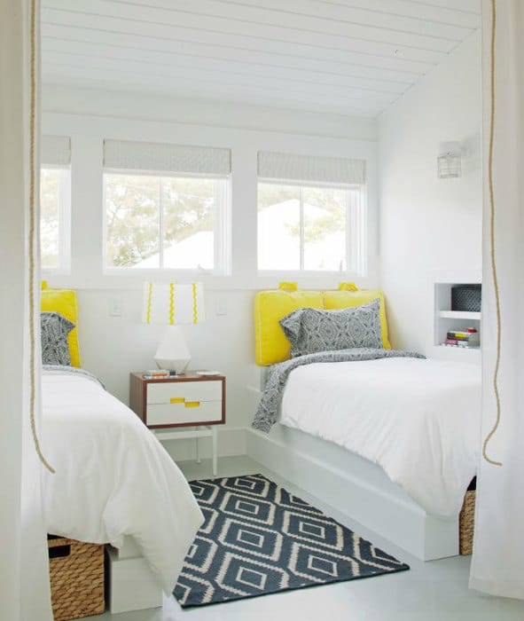 white walls bedroom