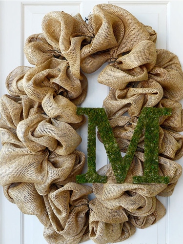 jute frame with letters