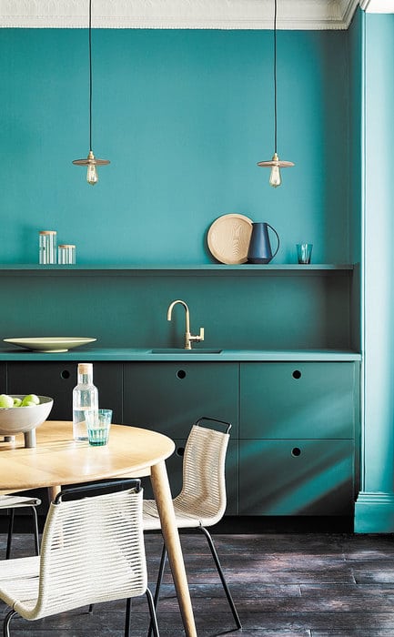 minimalistic blue kitchen idea