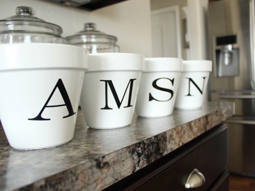 monogram letter home decor