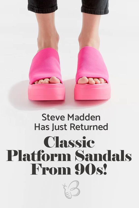 steve madden pink platform sandals