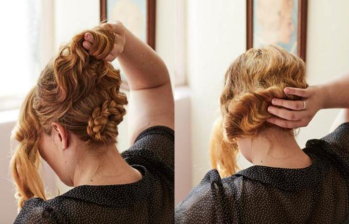 girl with red hair faux bob