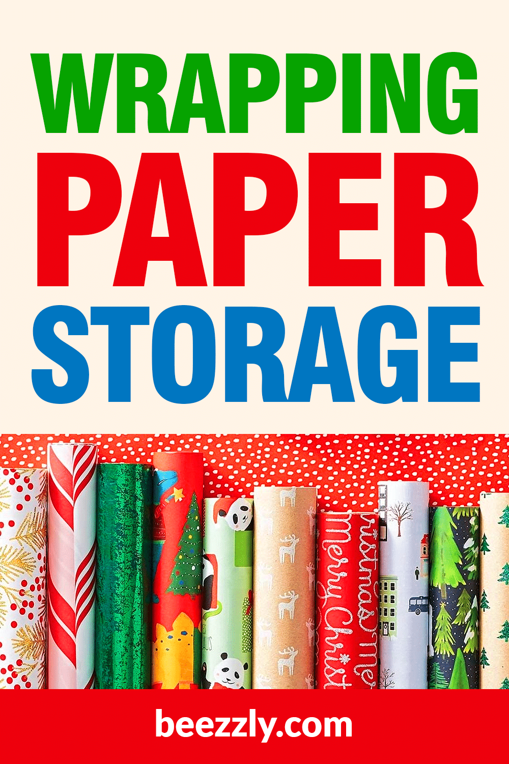 wrapping paper storage