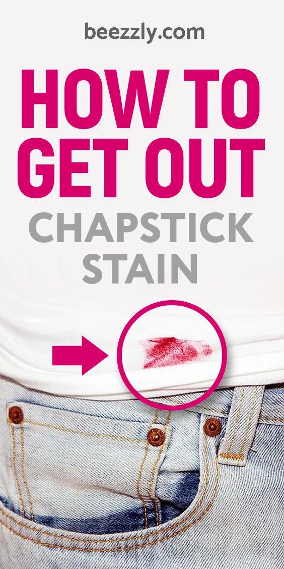how to get out chapstick stain