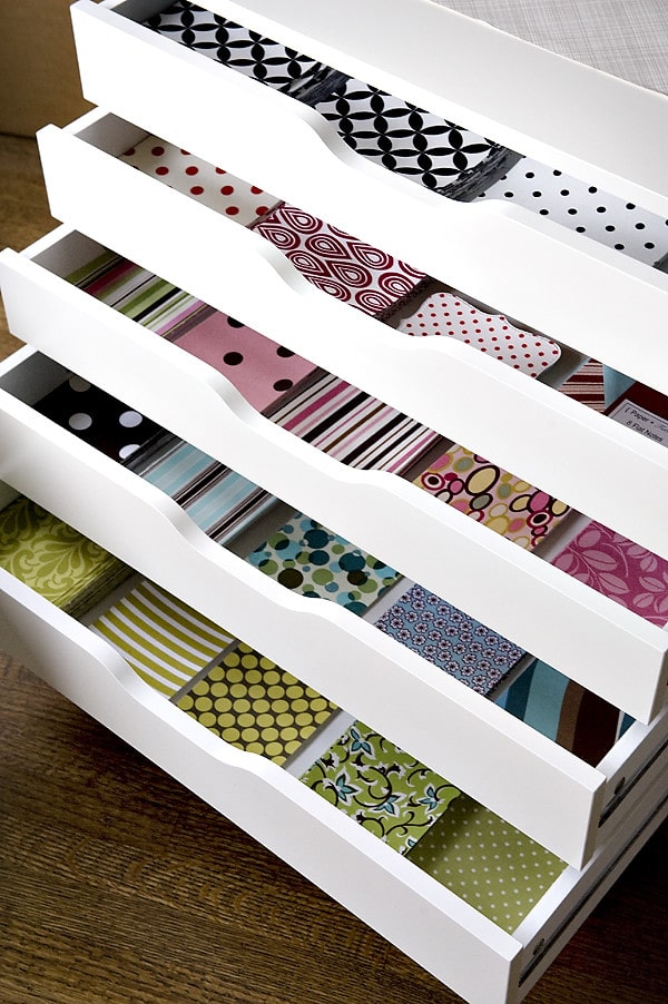 wrapping paper storage 