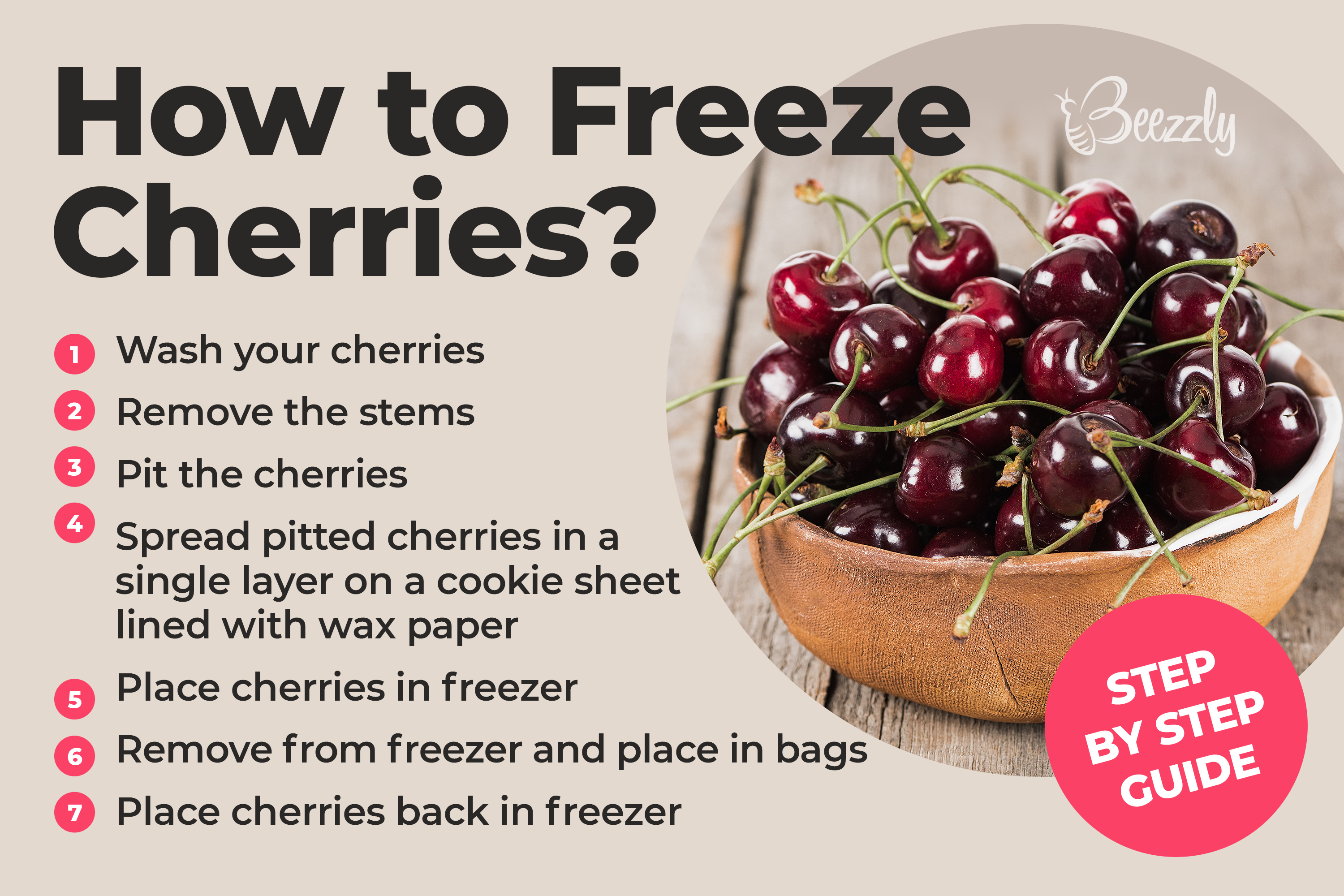 how to freeze cherries