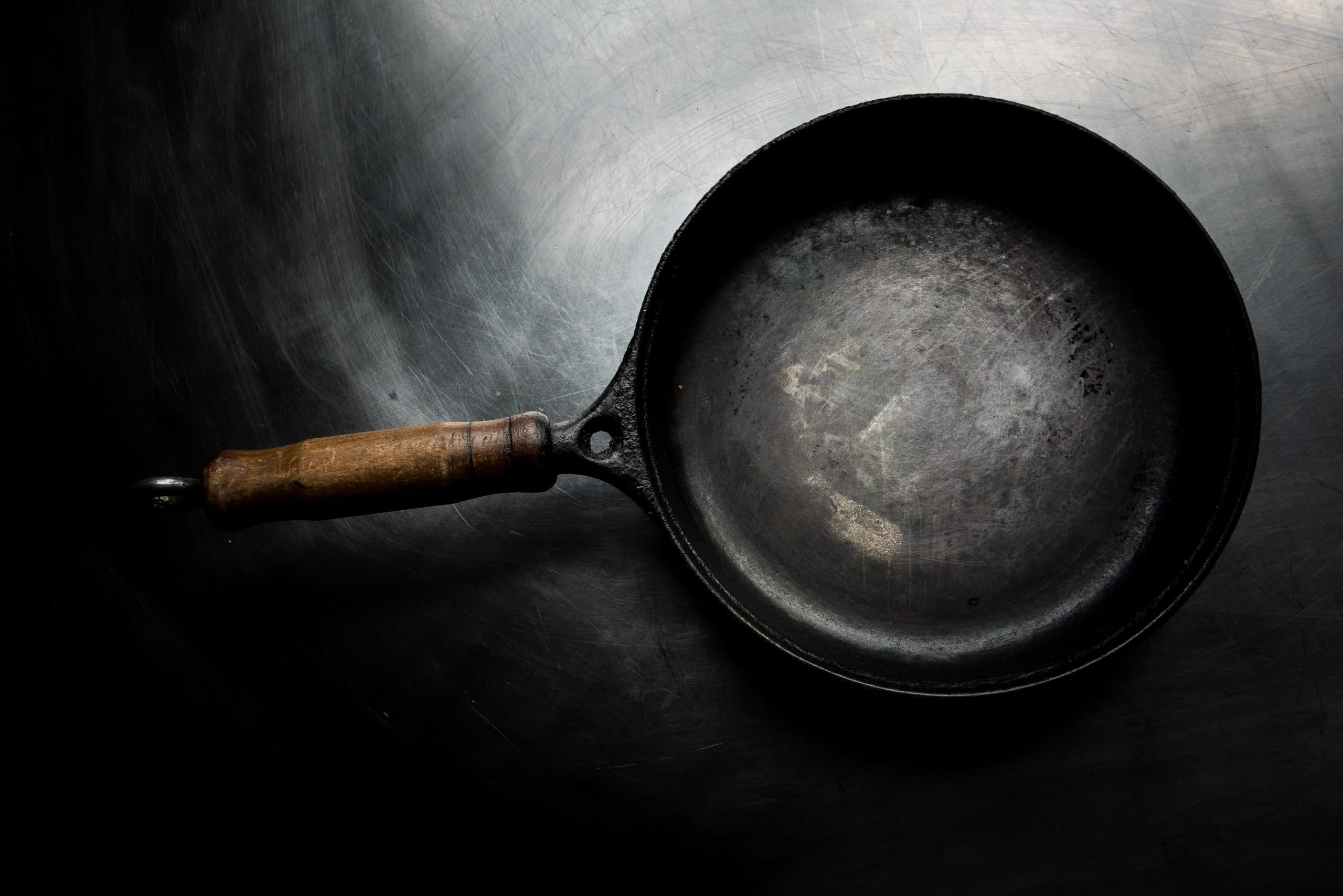 How to clean burnt-on grease off your frying pan