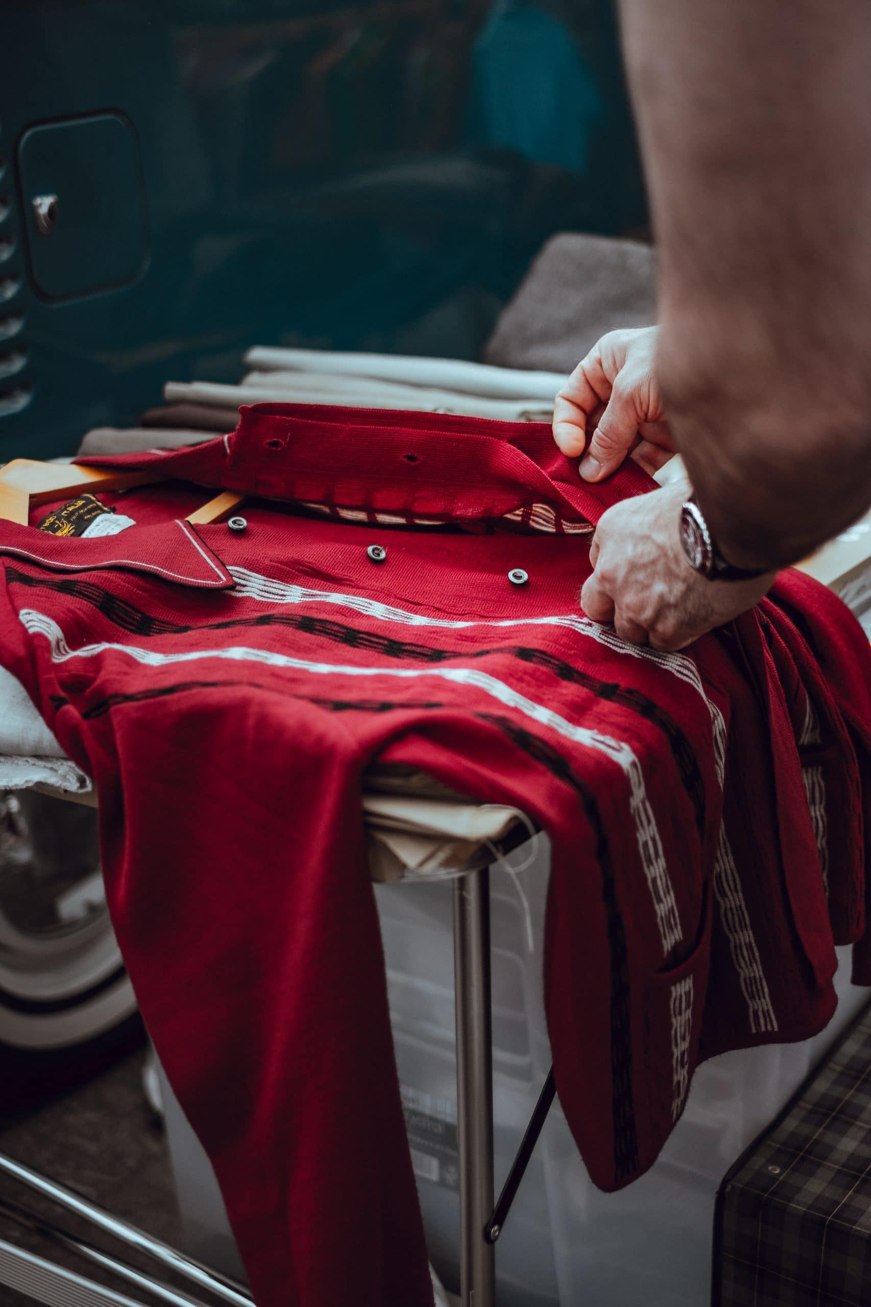 how to iron clothes without an ironing board