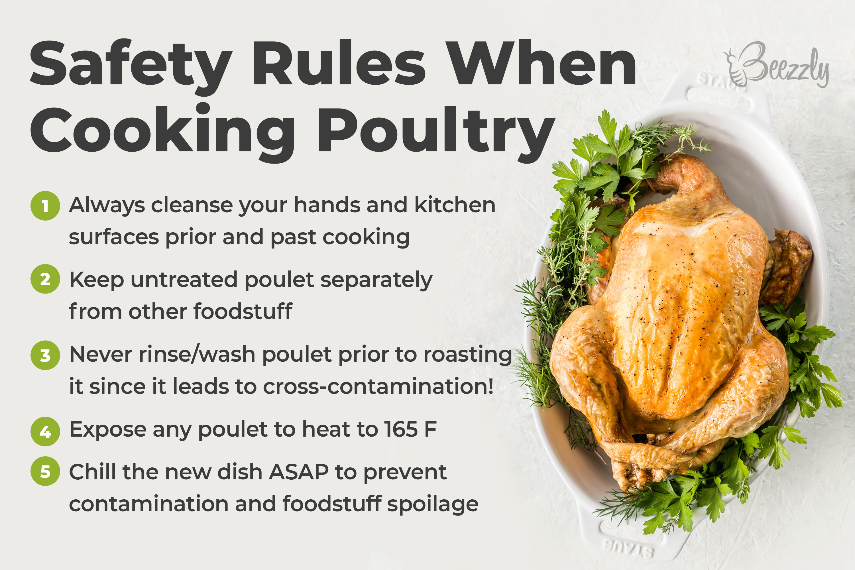 Safety rules whwn cooking poultry