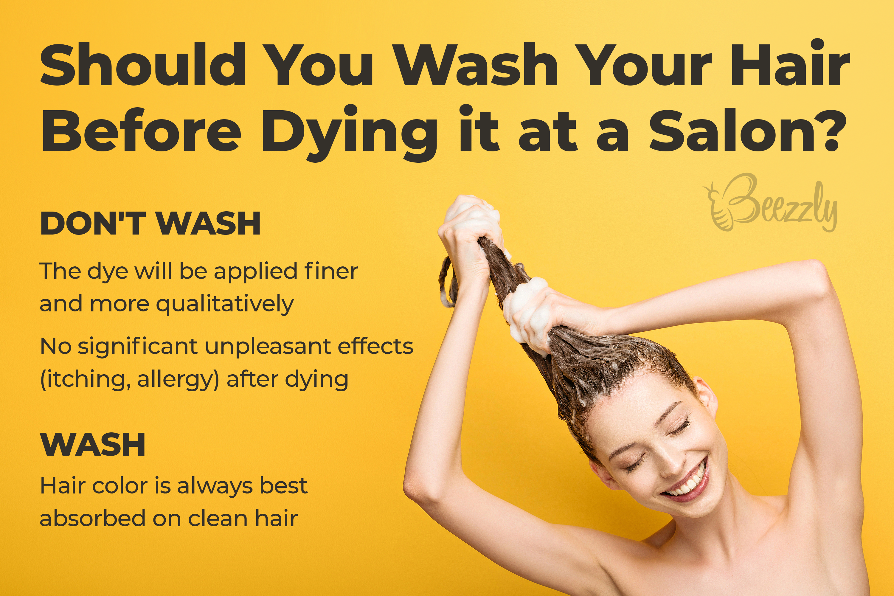 should you wash your hair before dying it at a salon