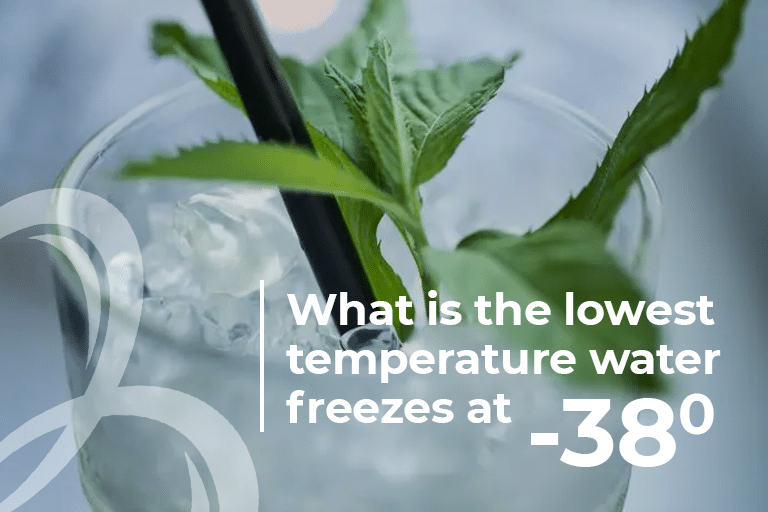 What is the lowest temperature water freezes at