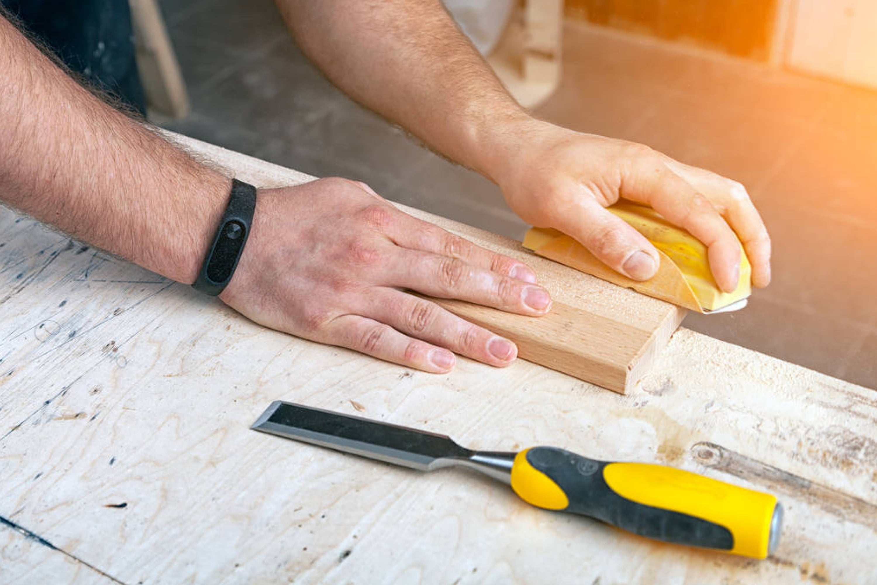 Removing Super Glue with Sandpaper