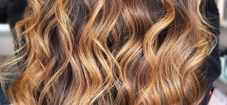 Brown to caramel blonde ombre