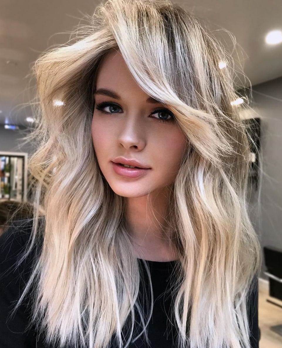 Silver Blonde Hair For Medium Length