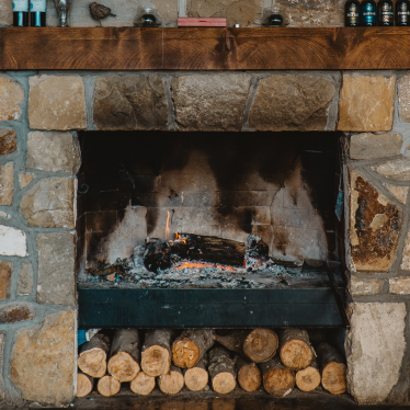 How to Update a 1970s Stone Fireplace
