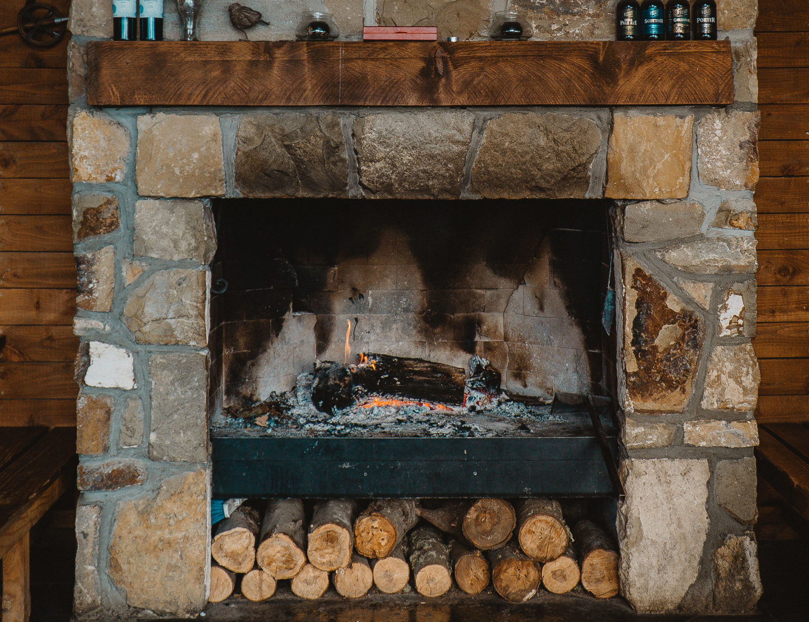 How to Update a 1970s Stone Fireplace