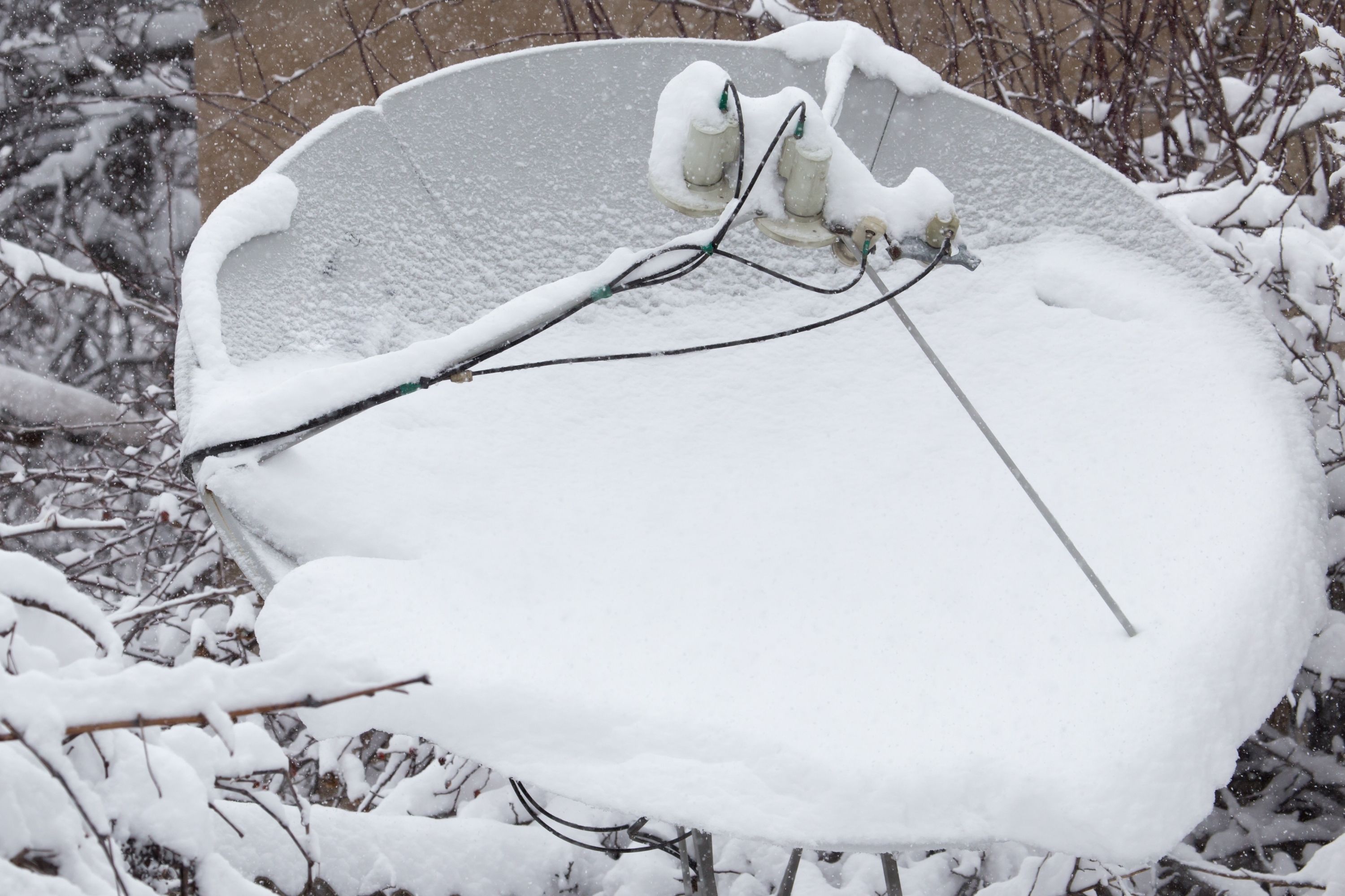 Garbage Bags For Keeping Snow Off Your Satellite Dish