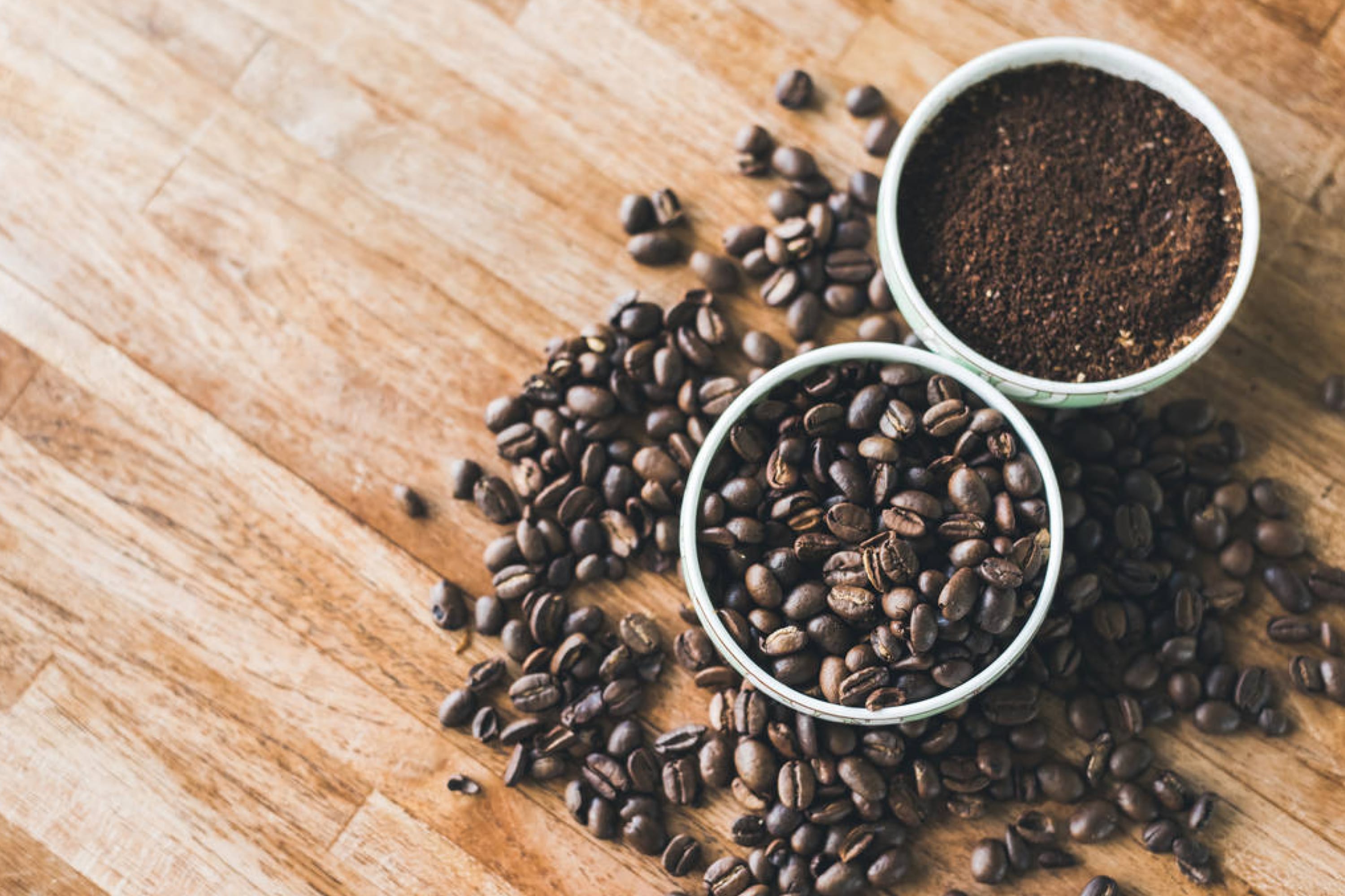 Pour Leftover Coffee Grounds