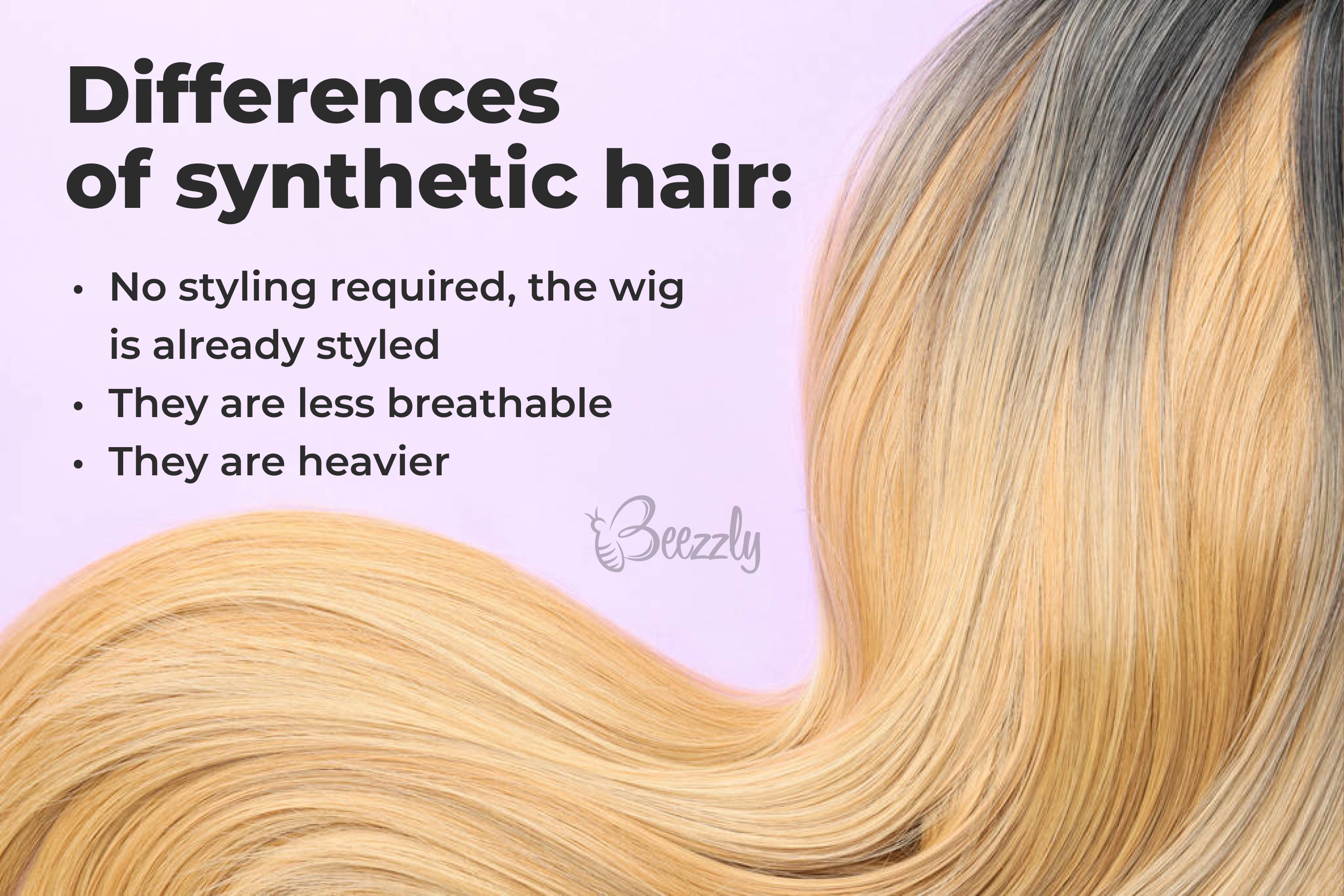 Differences of synthetic hair