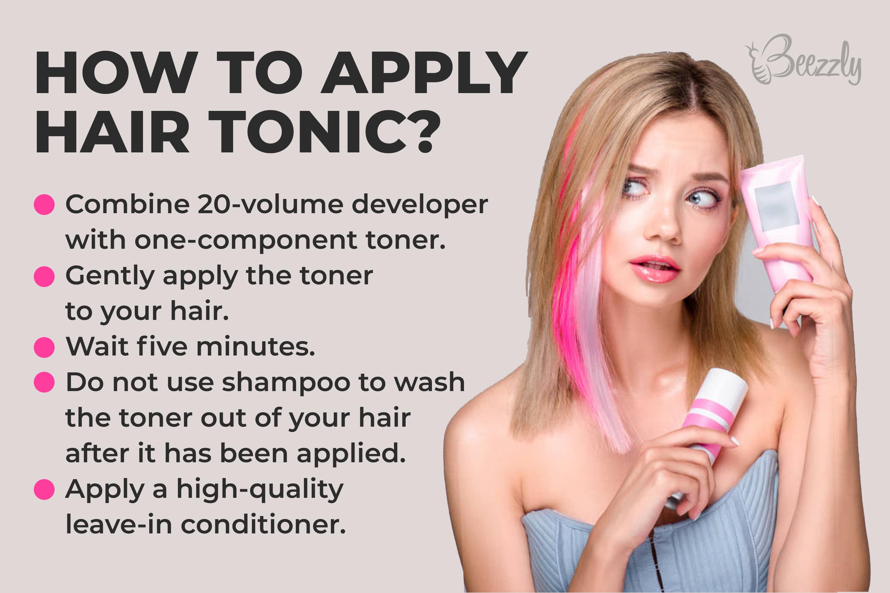 How to apply hair tonic