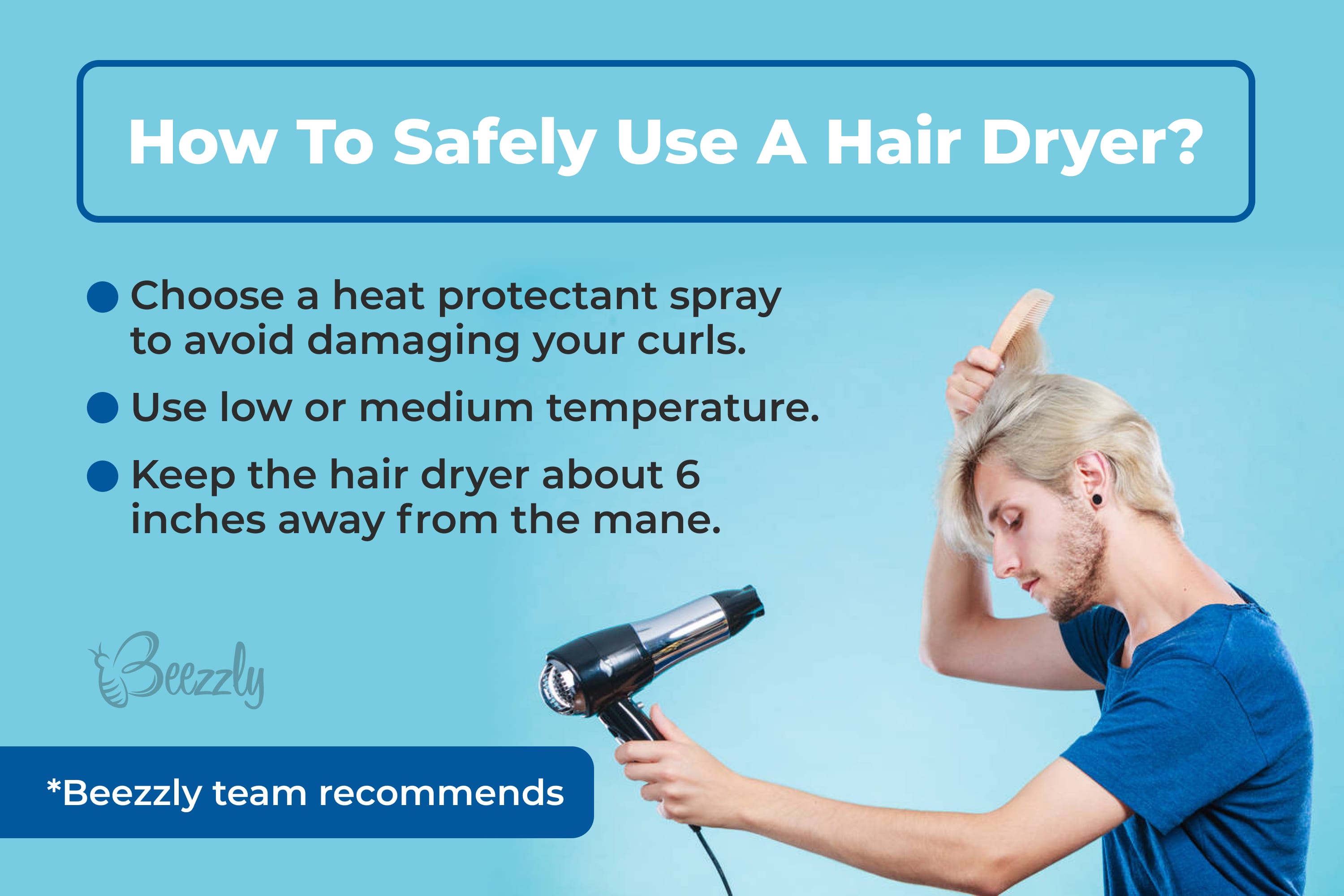 How to safely use a hair dryer