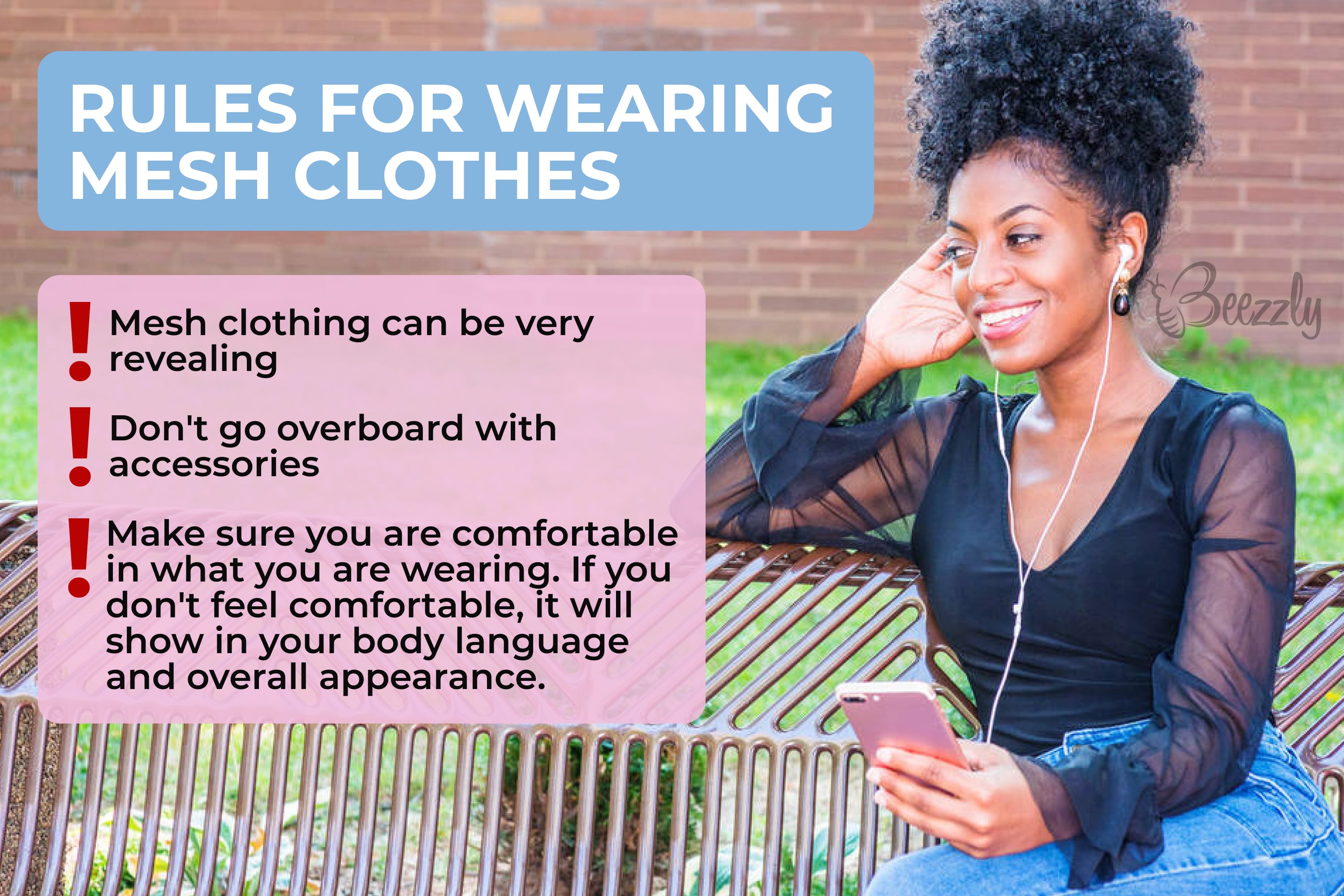 Rules for wearing mesh clothes