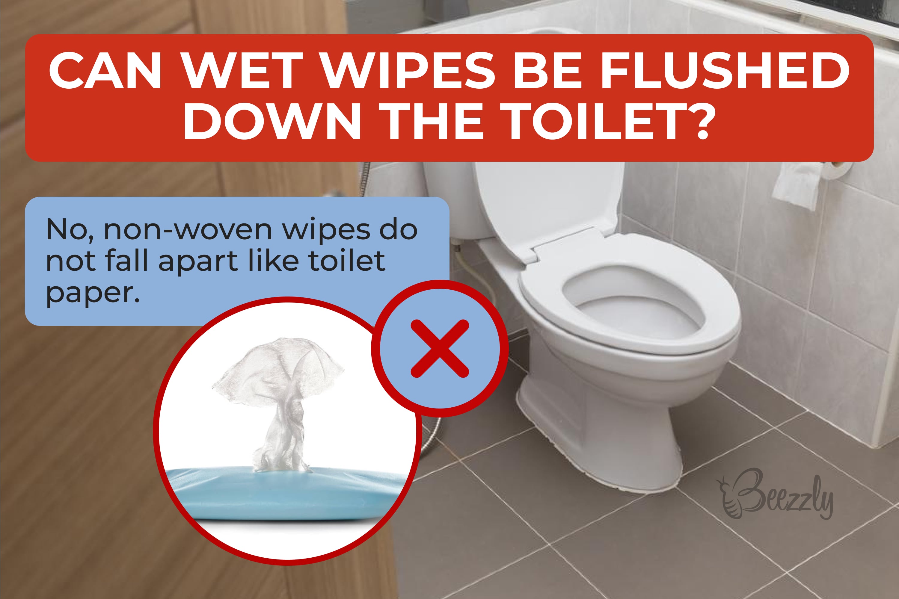 Can wet wipes be flushed down the toilet