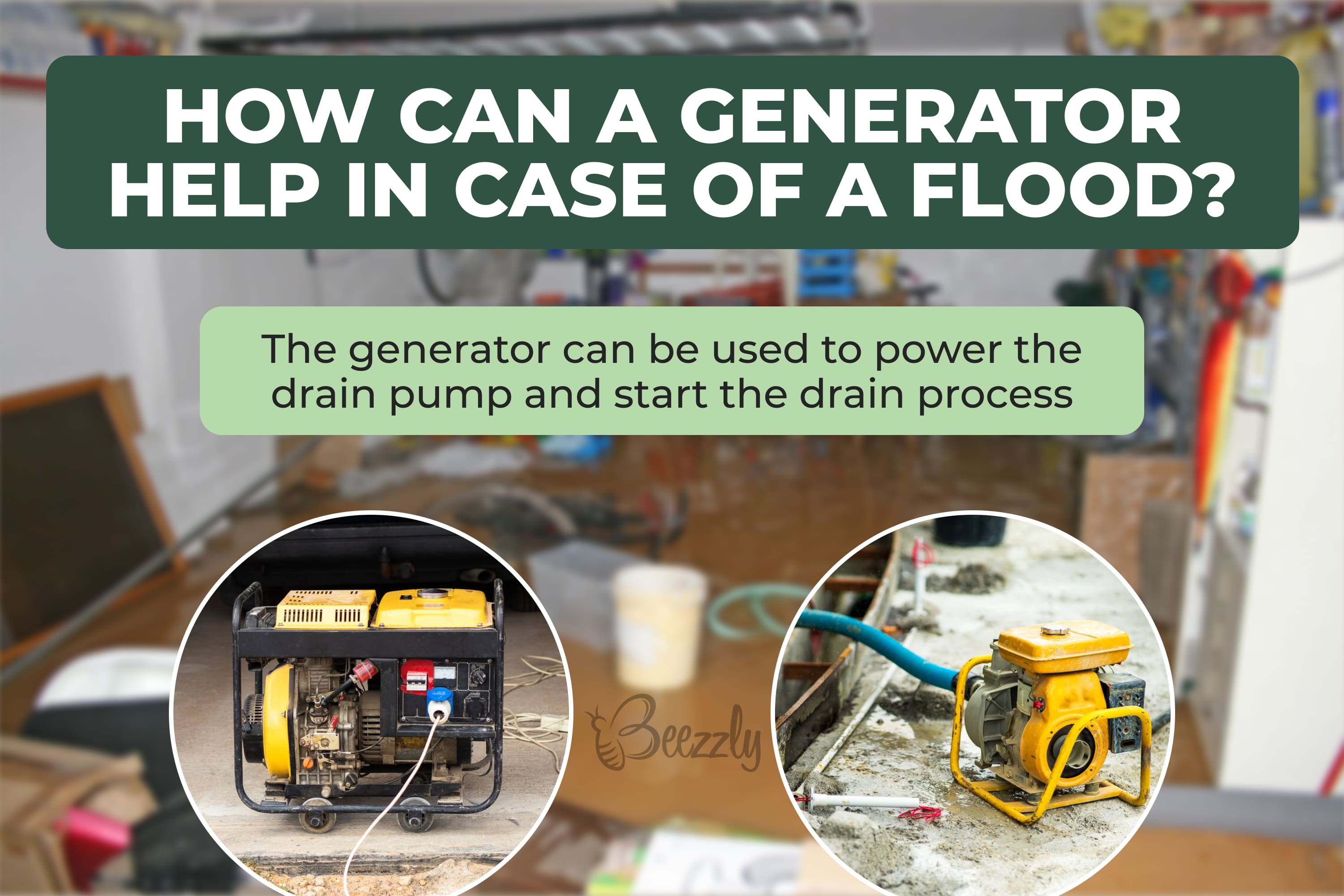 How can a generator help in case of a flood