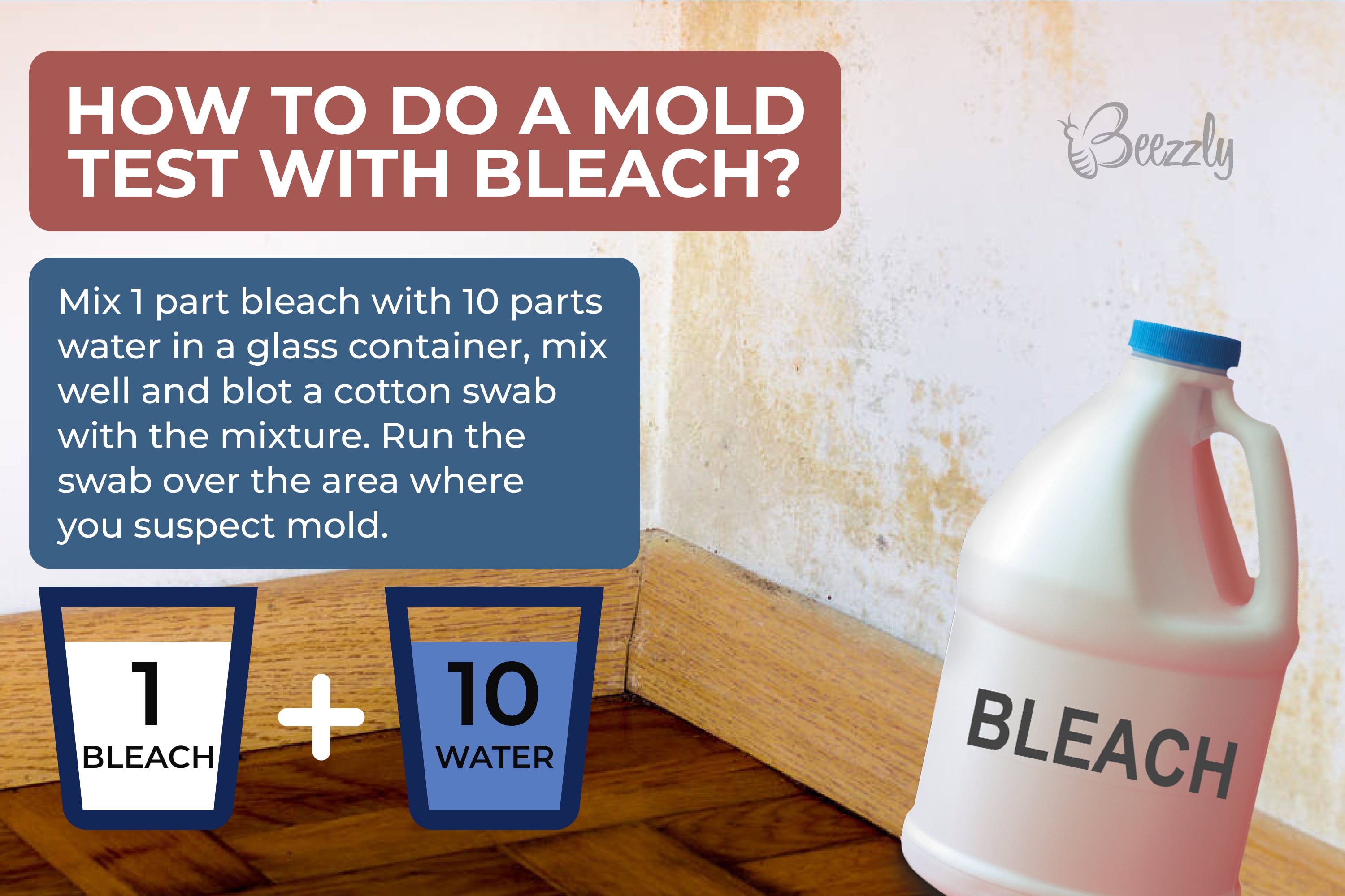 How to do a mold test with bleach