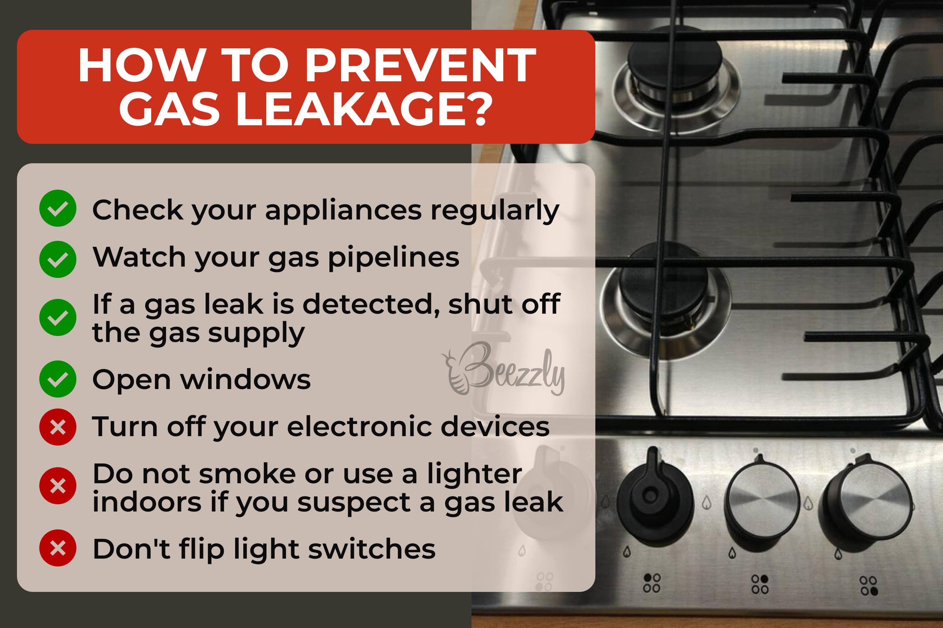 How to prevent gas leakage