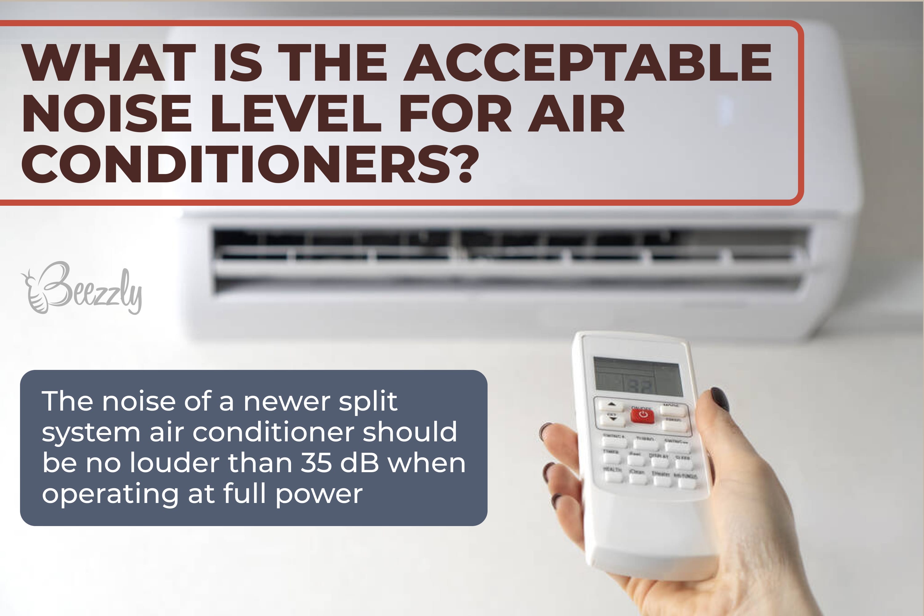 What is the acceptable noise level for air conditioners