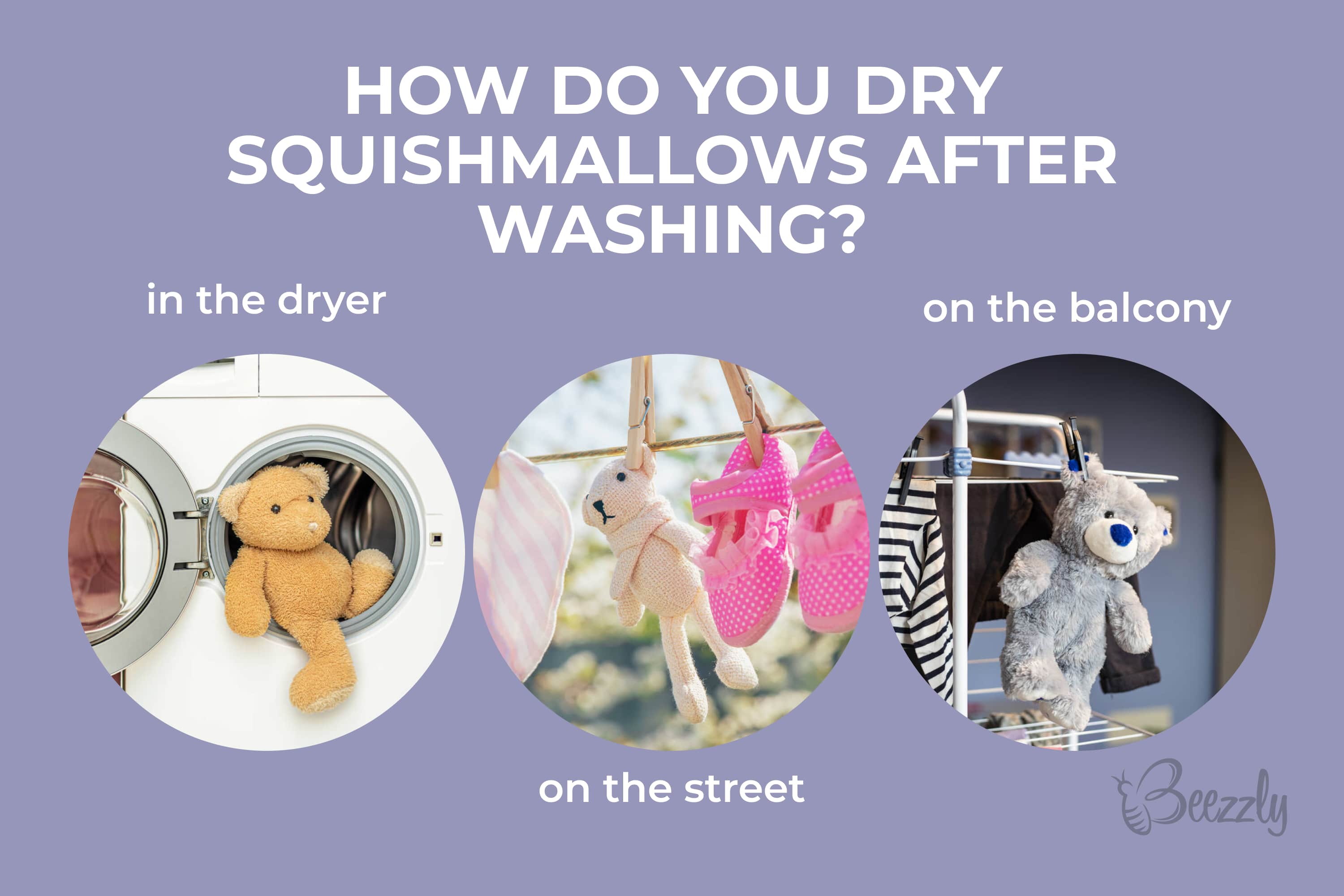 How do you dry Squishmallows after washing