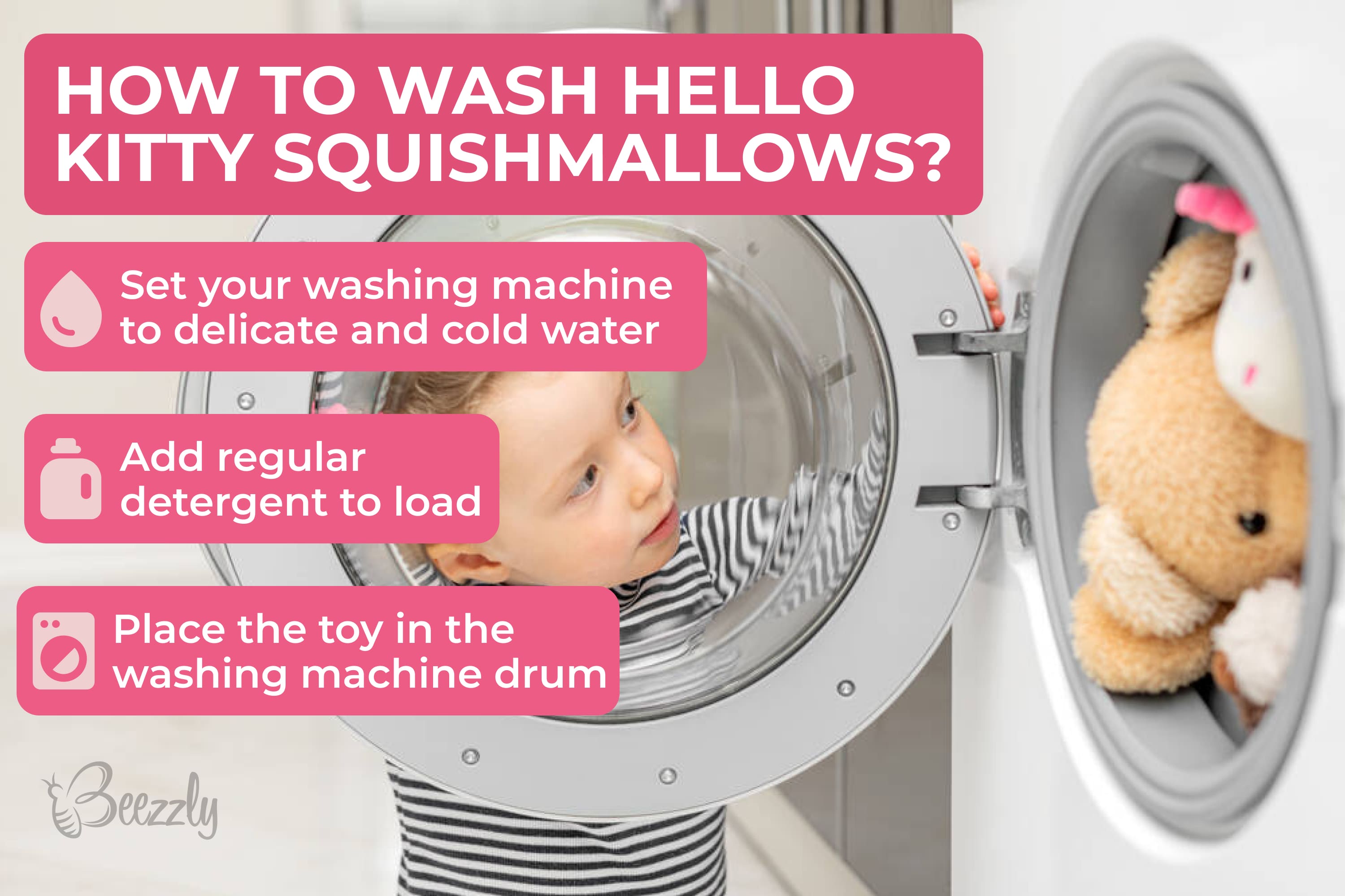 How to wash Hello Kitty Squishmallows