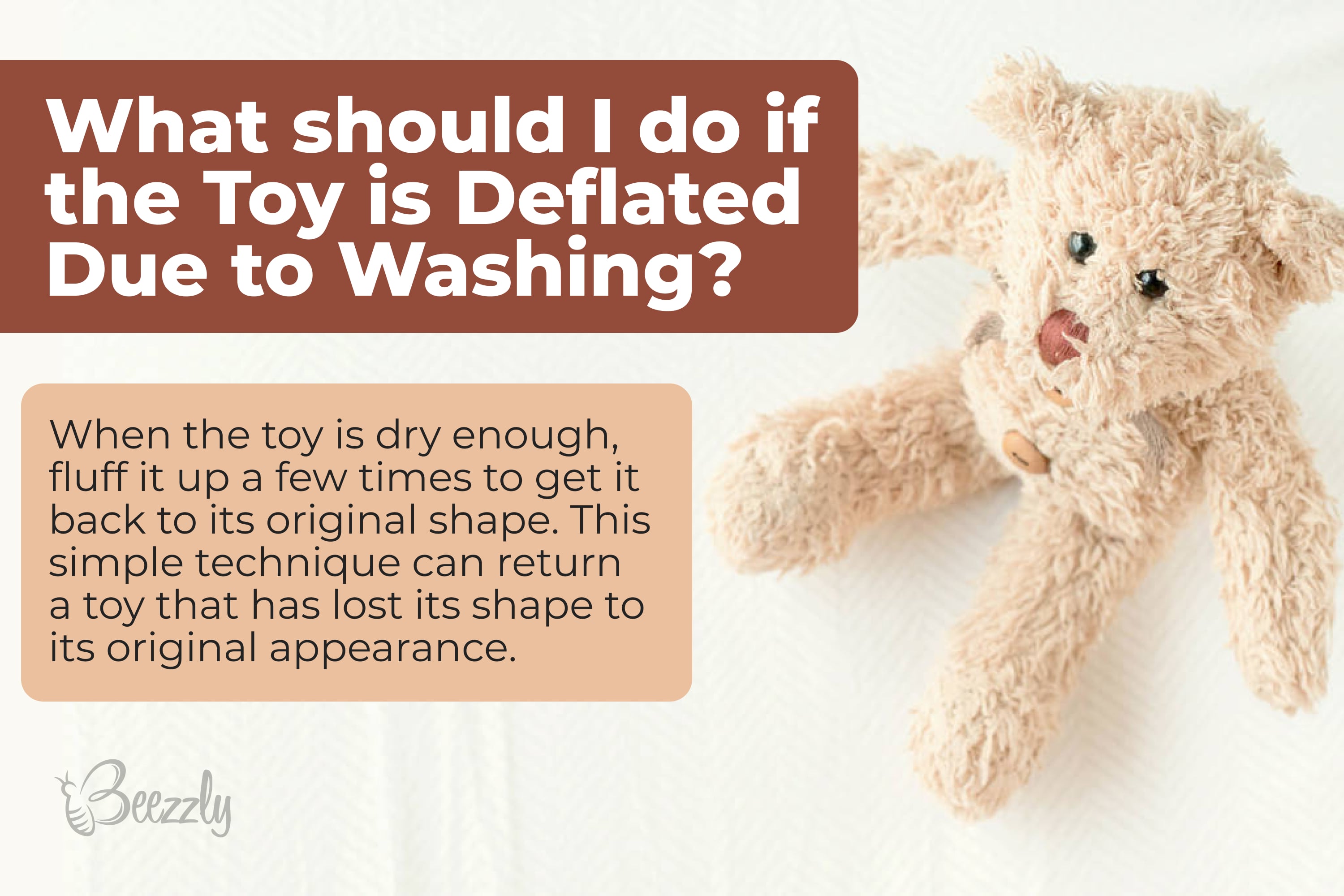 What should I do if the toy is deflated due to washing