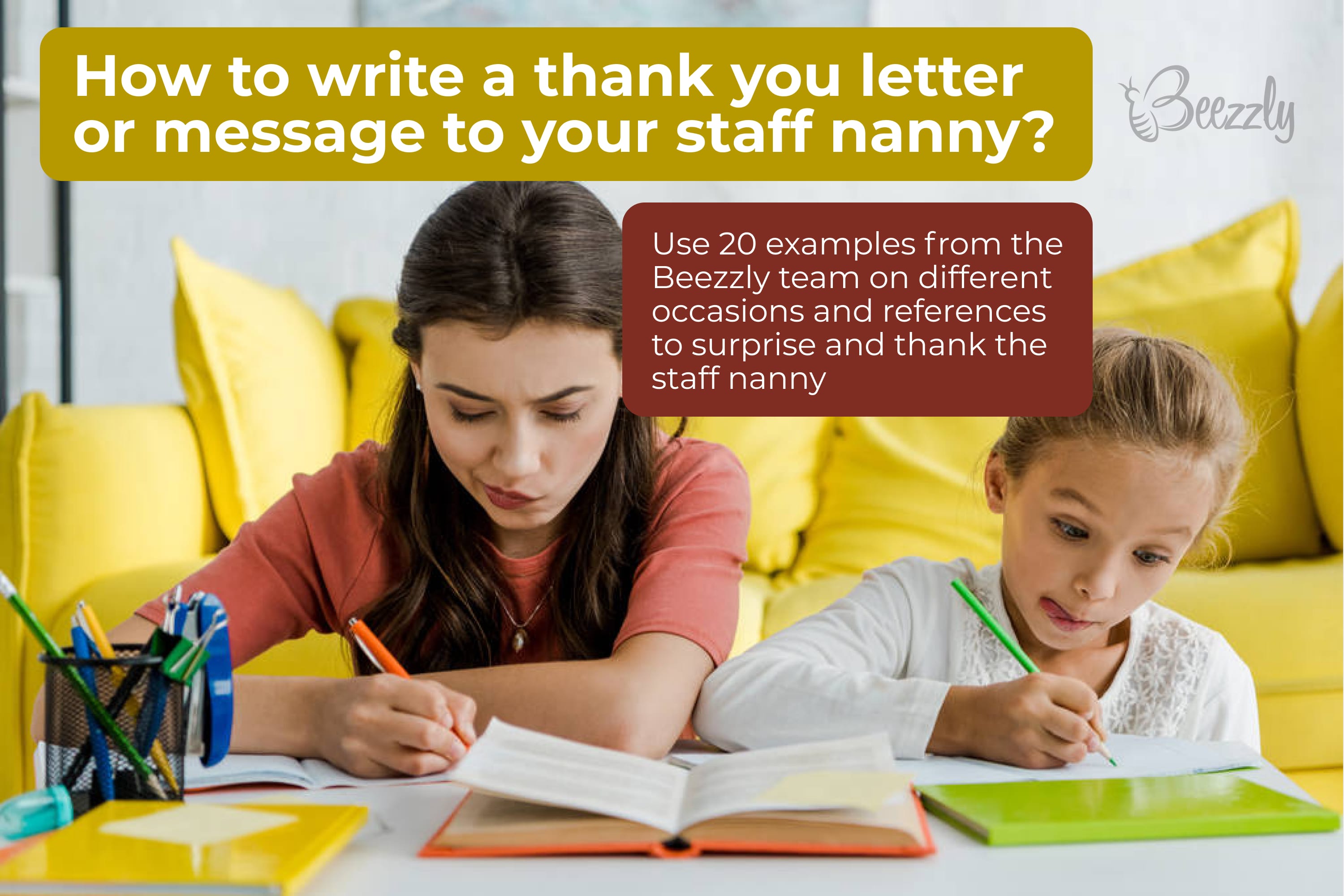 How to write a thank you letter or message to your staff nanny