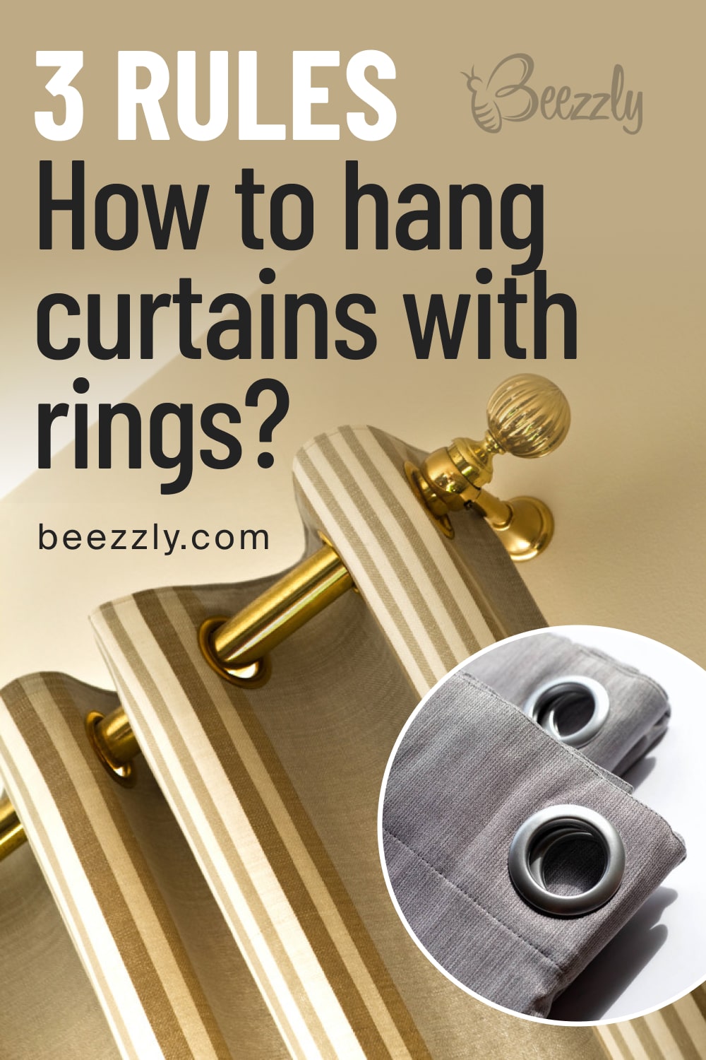 3 rules. How to hang curtains With rings