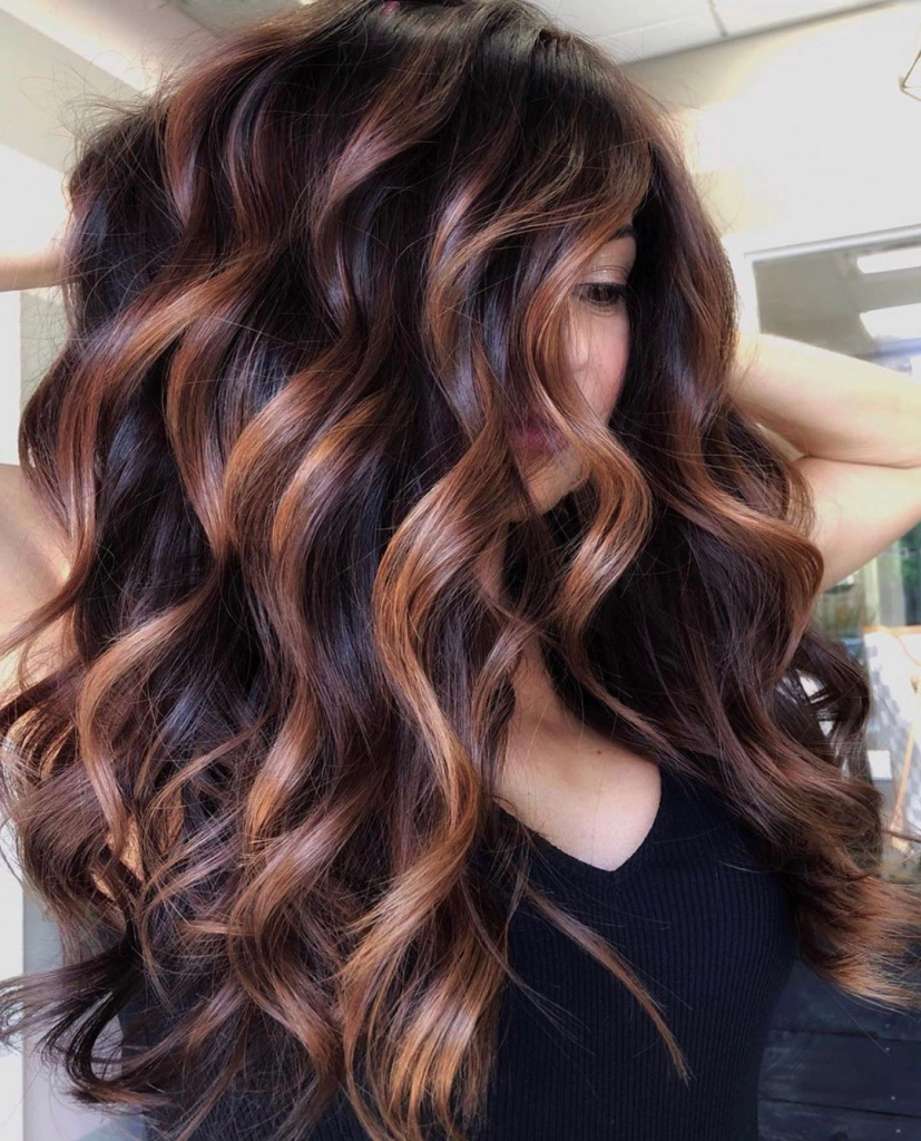 15 Ideas: Dark Copper Balayage Brunette - Beezzly