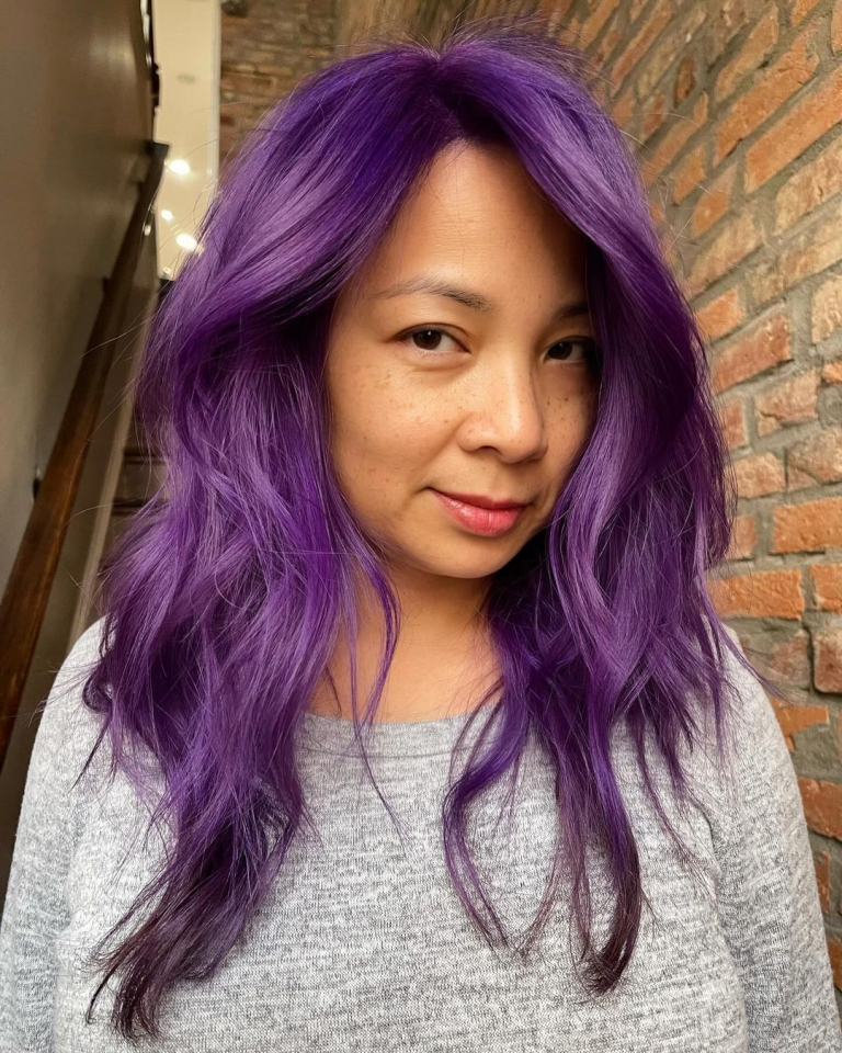 How to Fade Purple Hair to Silver (Without Bleach) - Beezzly