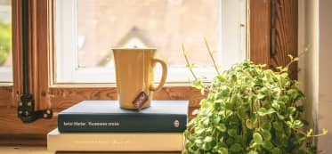 Organized Space with Tea and Books