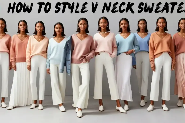 How to stlye V neck sweater