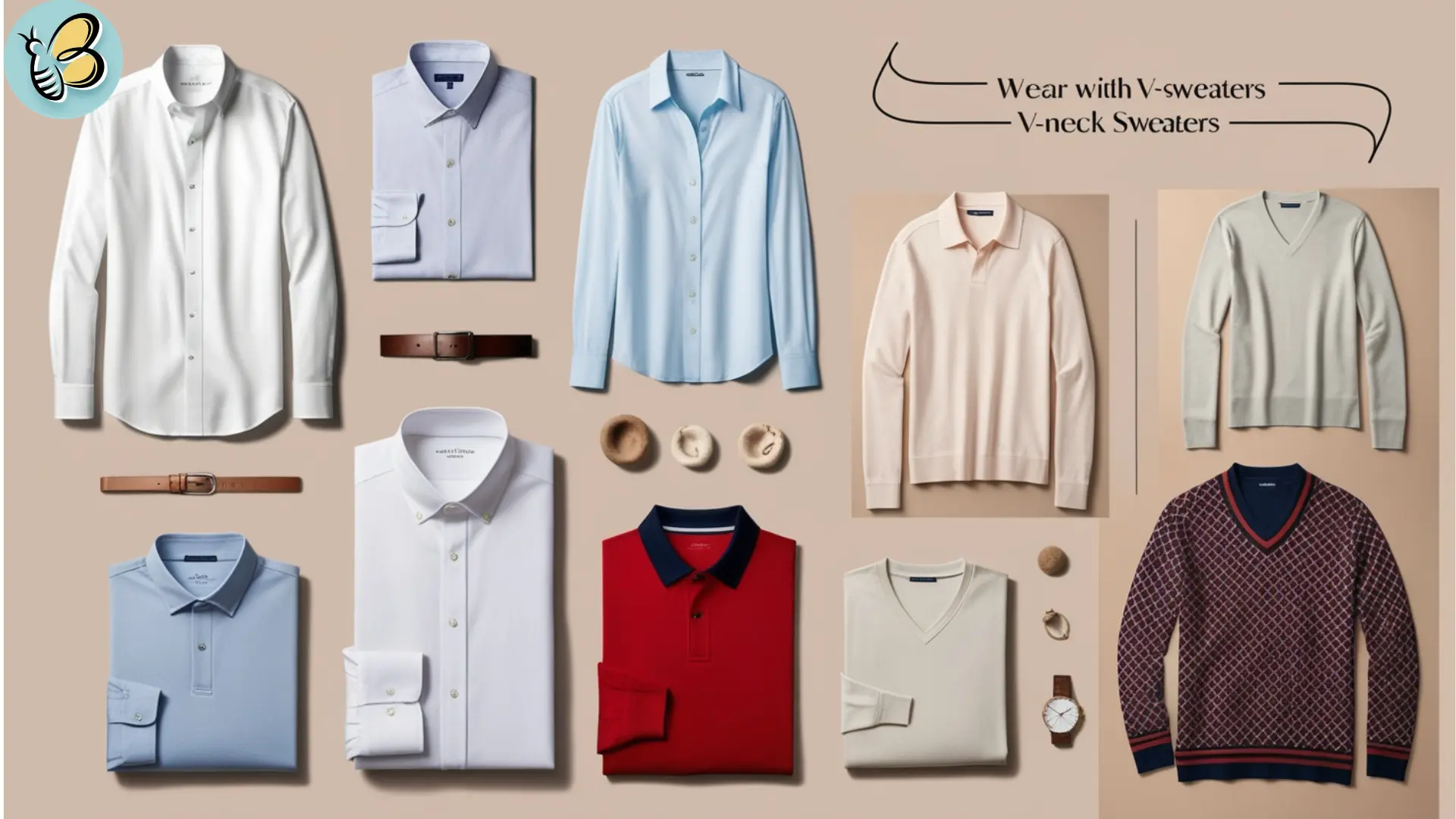 Shirts to Wear With V neck Sweaters