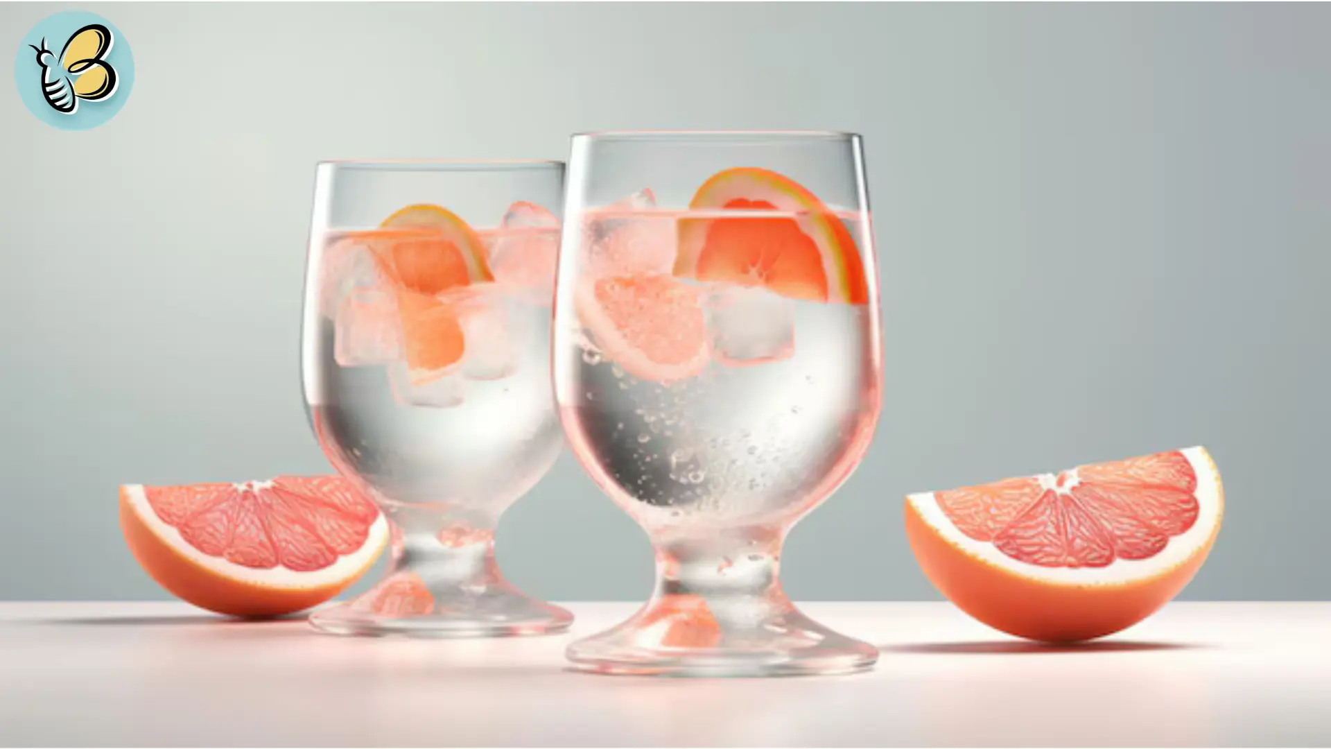 Sparkling Water with a Slice of Fruit