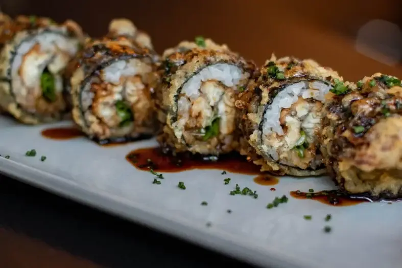 fried chicken sushi