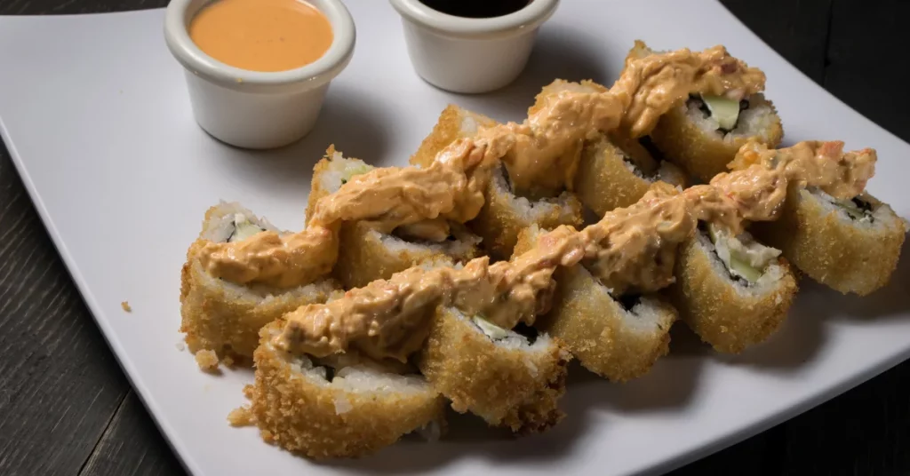 unique fried chicken sushi